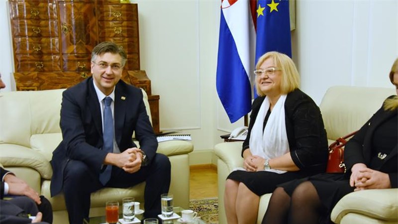 Predsjednik Vlade Plenković s glavnom direktoricom Eurostata
